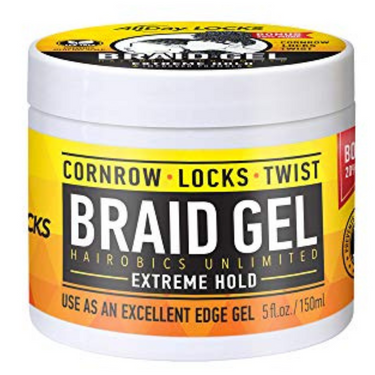 Hairobics Unlimited Braid Gel – Extreme Hold for Cornrows, Locks & Twists, 5 fl oz - ANNS BEAUTY SUPPLY